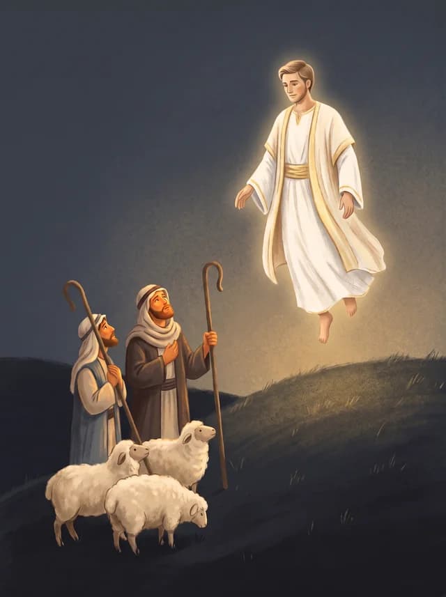 Angels Appear to the Shepherds, front