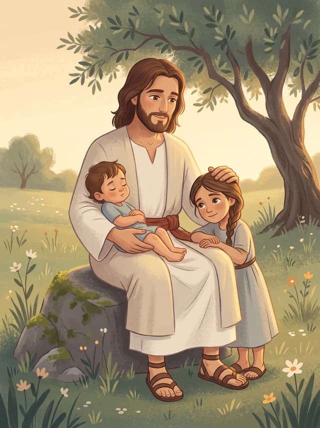 Jesus Blesses the Children, front